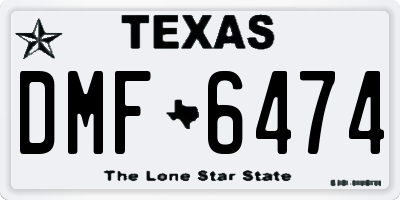 TX license plate DMF6474