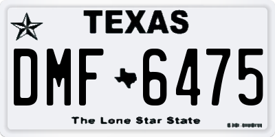 TX license plate DMF6475