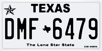 TX license plate DMF6479