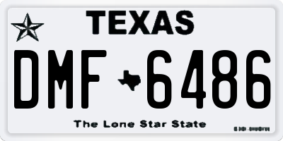 TX license plate DMF6486