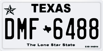 TX license plate DMF6488