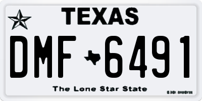 TX license plate DMF6491