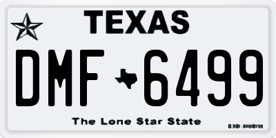 TX license plate DMF6499