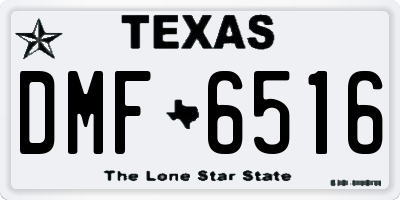 TX license plate DMF6516