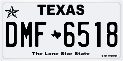 TX license plate DMF6518