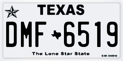 TX license plate DMF6519