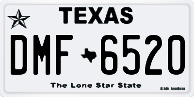 TX license plate DMF6520