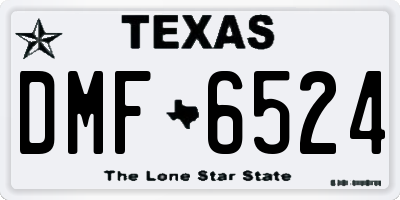 TX license plate DMF6524