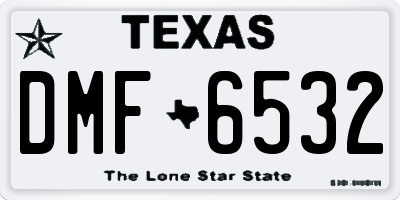 TX license plate DMF6532