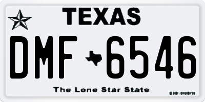 TX license plate DMF6546