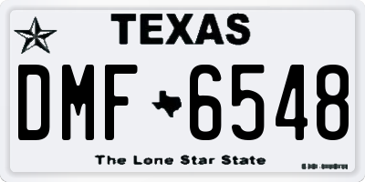 TX license plate DMF6548