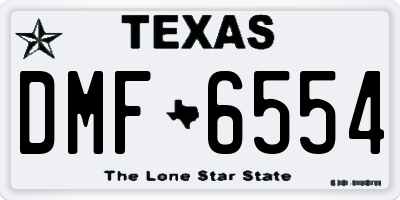 TX license plate DMF6554