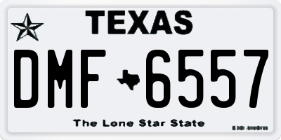 TX license plate DMF6557