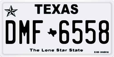 TX license plate DMF6558