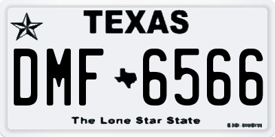 TX license plate DMF6566