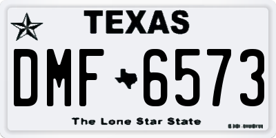 TX license plate DMF6573