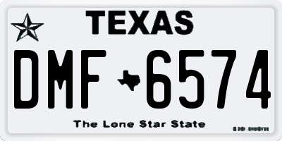 TX license plate DMF6574