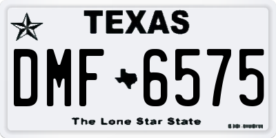 TX license plate DMF6575