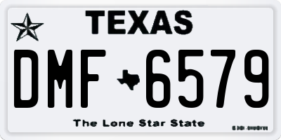 TX license plate DMF6579