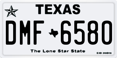 TX license plate DMF6580