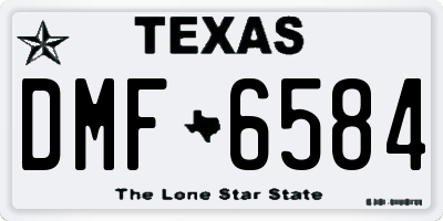 TX license plate DMF6584