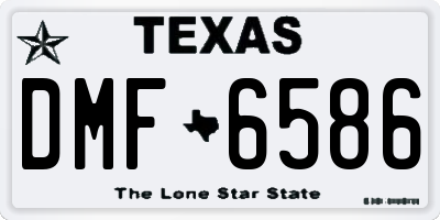 TX license plate DMF6586
