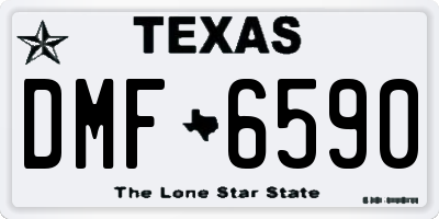 TX license plate DMF6590