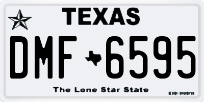 TX license plate DMF6595