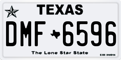 TX license plate DMF6596