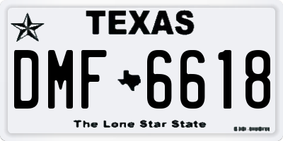 TX license plate DMF6618