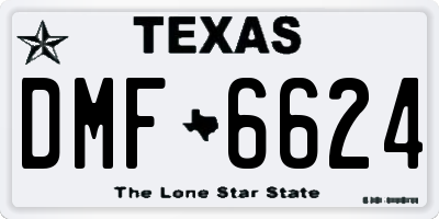 TX license plate DMF6624