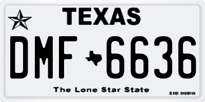 TX license plate DMF6636