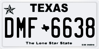 TX license plate DMF6638