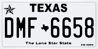 TX license plate DMF6658