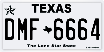TX license plate DMF6664