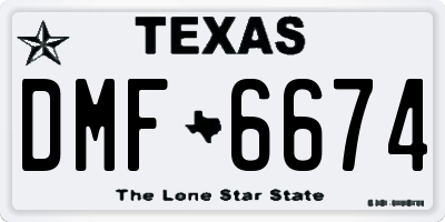 TX license plate DMF6674