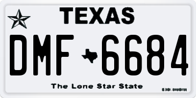 TX license plate DMF6684