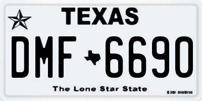 TX license plate DMF6690