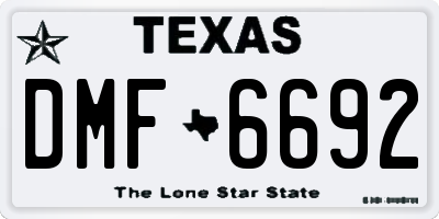 TX license plate DMF6692