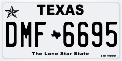 TX license plate DMF6695