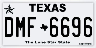 TX license plate DMF6696