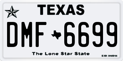 TX license plate DMF6699
