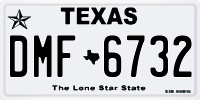 TX license plate DMF6732