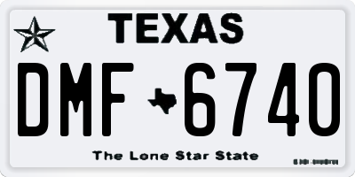 TX license plate DMF6740