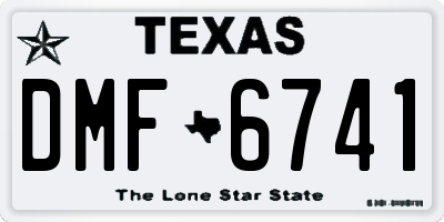 TX license plate DMF6741