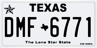 TX license plate DMF6771