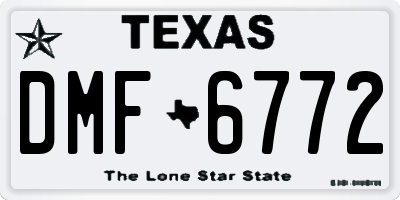 TX license plate DMF6772