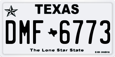 TX license plate DMF6773