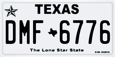 TX license plate DMF6776
