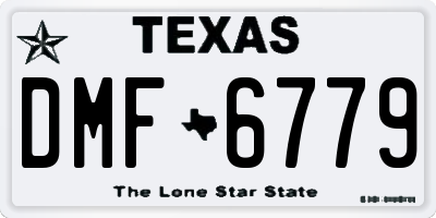 TX license plate DMF6779